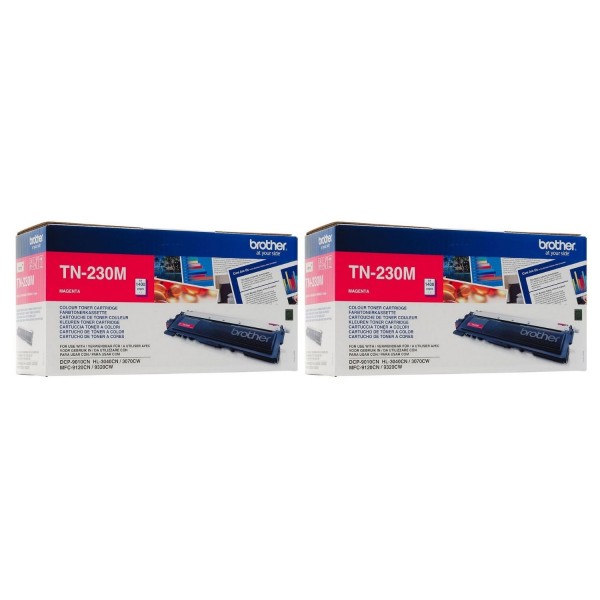 Set Cartuse Toner Brother Original 2x TN230M Magenta 2800 Pagini si stick USB