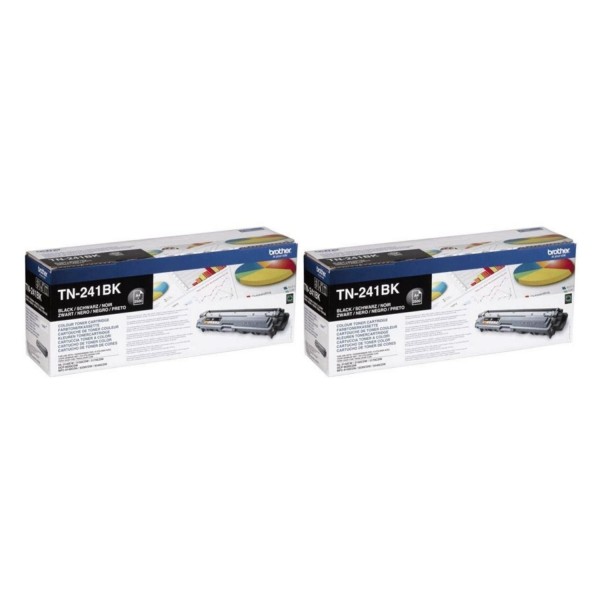 Set Cartuse Toner Brother Original 2x TN241BK Negru 5000 Pagini si stick USB