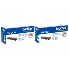 Set Cartuse Toner Brother Original 2x TN2421 Negru 6000 Pagini si stick USB