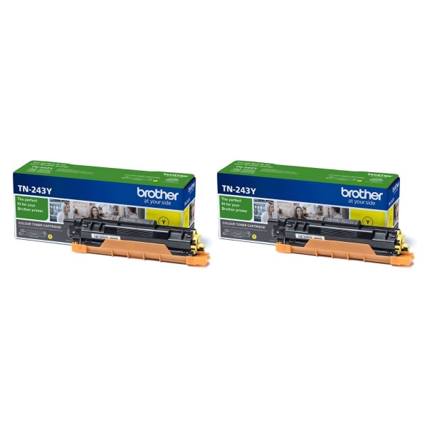 Set Cartuse Toner Brother Original 2x TN243Y Galben 2000 Pagini si stick USB