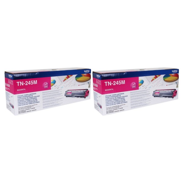 Set Cartuse Toner Brother Original 2x TN245M Magenta 4400 Pagini si stick USB
