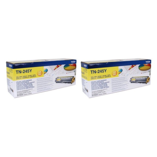 Set Cartuse Toner Brother Original 2x TN245Y Galben 4400 Pagini si stick USB