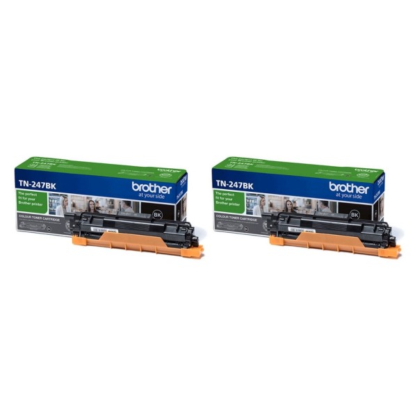 Set Cartuse Toner Brother Original 2x TN247BK Negru 6000 Pagini si stick USB