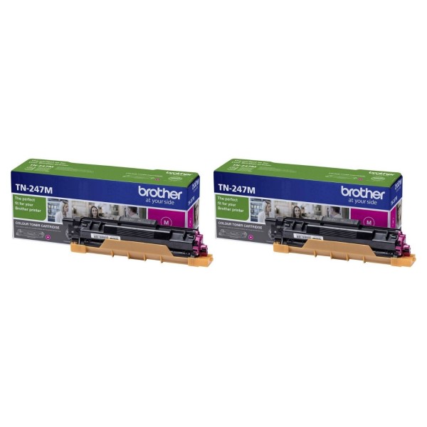 Set Cartuse Toner Brother Original 2x TN247M Magenta 4600 Pagini si stick USB