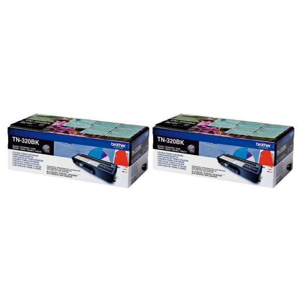 Set Cartuse Toner Brother Original 2x TN320BK Negru 5000 Pagini si stick USB
