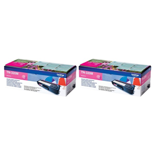 Set Cartuse Toner Brother Original 2x TN320M Magenta 3000 Pagini si stick USB
