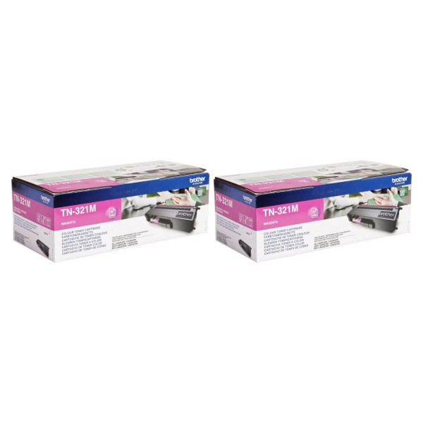 Set Cartuse Toner Brother Original 2x TN321M Magenta 3000 Pagini si stick USB