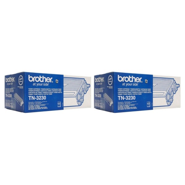 Set Cartuse Toner Brother Original 2x TN3230 Negru 6000 Pagini si stick USB