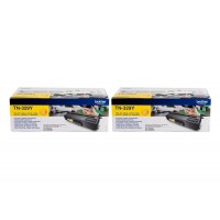 Set Cartuse Toner Brother Original 2x TN329Y Galben 12000 Pagini si stick USB