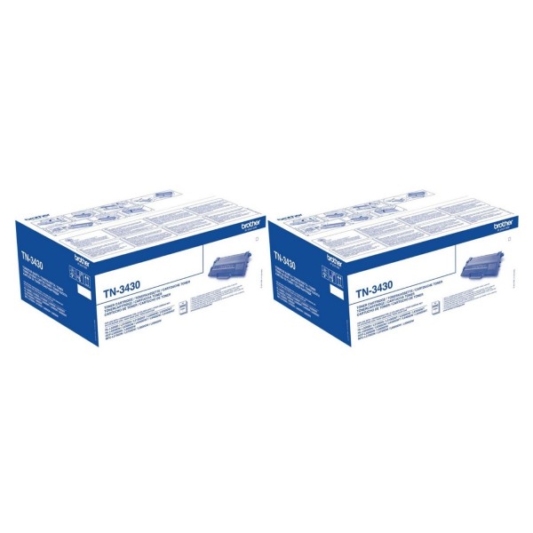 Set Cartuse Toner Brother Original 2x TN3430 Negru 6000 Pagini si stick USB