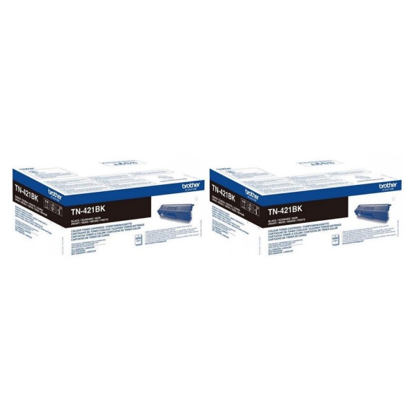 Set Cartuse Toner Brother Original 2x TN421BK Negru 6000 Pagini si stick USB
