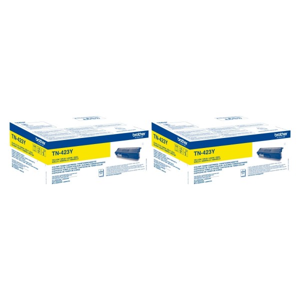 Set Cartuse Toner Brother Original 2x TN423Y Galben 8000 Pagini si stick USB