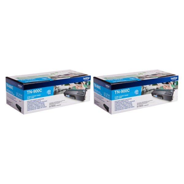 Set Cartuse Toner Brother Original 2x TN900C Cyan 12000 Pagini si stick USB