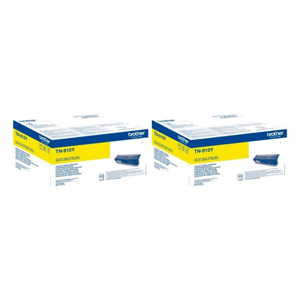 Set Cartuse Toner Brother Original 2x TN910Y Galben 18000 Pagini si stick USB