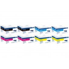 Set Cartuse Toner Brother Original 2x TN910BK Negru, 2x TN910C Cyan, 2x TN910M Magenta, 2x TN910Y Galben, 72000 Pagini si stick USB