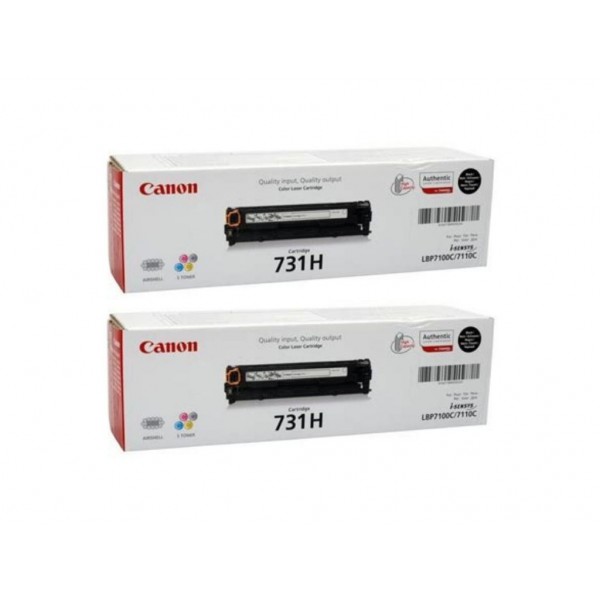 Pachet Cartuse Toner Original Canon 2x CRG-731HB Negru 4800 pagini si stick USB