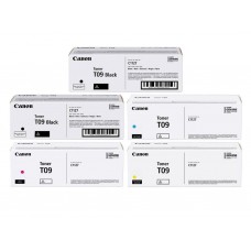 Pachet Cartus Toner Original Canon 2x T09B Negru, 1x T09C Cyan, 1x T09M Magenta, 1x  , 27000 pagini si stick USB
