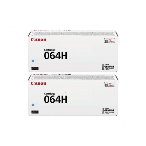 Pachet Cartus Toner Original Canon 2x CRG-064HC Cyan 21000 pagini si stick USB
