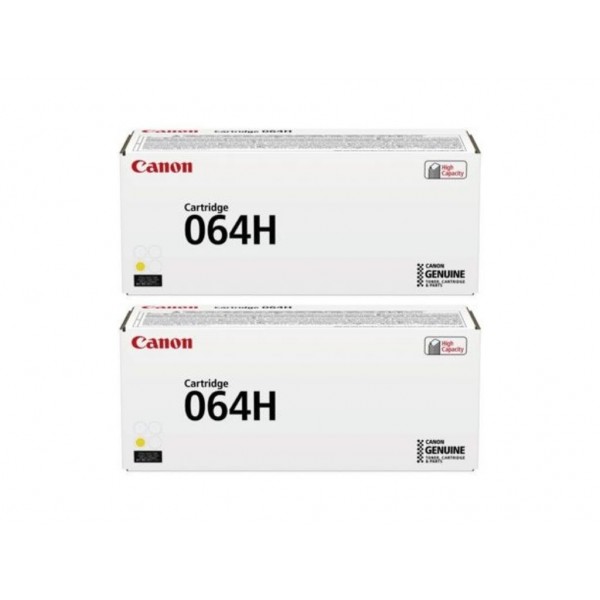 Pachet Cartus Toner Original Canon 2x CRG-064HY Galben 21000 pagini si stick USB