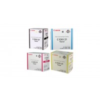 Pachet Cartuse Toner Original Canon 1x C-EXV21B Negru, 1x C-EXV21C Cyan, 1x C-EXV21M Magenta, 1x C-EXV21Y Galben, 68000 pagini si stick USB