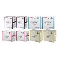Pachet Cartuse Toner Original Canon 2x C-EXV21B Negru, 2x C-EXV21C Cyan, 2x C-EXV21M Magenta, 2x C-EXV21Y Galben, 136000 pagini si stick USB