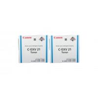Pachet Cartuse Toner Original Canon 2x C-EXV21C Cyan 28000 pagini si stick USB