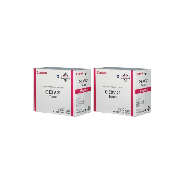 Pachet Cartuse Toner Original Canon 2x C-EXV21M Magenta 28000 pagini si stick USB