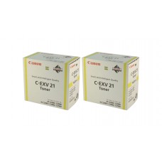 Pachet Cartuse Toner Original Canon 2x C-EXV21Y Galben 28000 pagini si stick USB