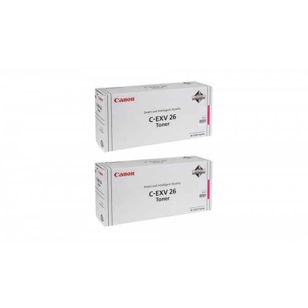 Pachet Cartuse Toner Original Canon 2x C-EXV26M Magenta 12000 pagini si stick USB