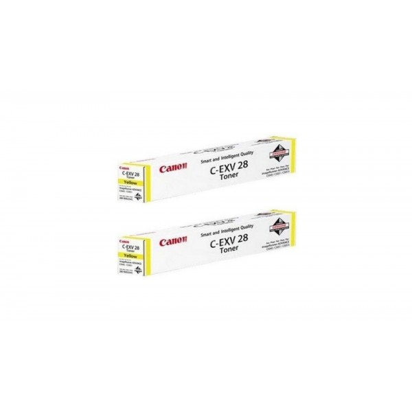 Pachet Cartuse Toner Original Canon 2x C-EXV28Y Galben 76000 pagini si stick USB