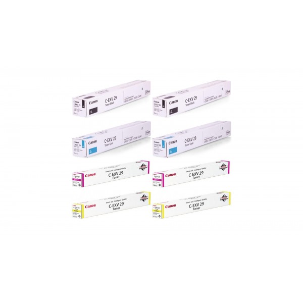 Pachet Cartuse Toner Original Canon 2x C-EXV29B Negru, 2x C-EXV29C Cyan, 2x C-EXV29M Magenta, 2x C-EXV29Y Galben, 234000 pagini si stick USB