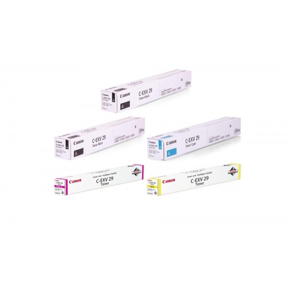 Pachet Cartuse Toner Original Canon 2x C-EXV29B Negru, 1x C-EXV29C Cyan, 1x C-EXV29M Magenta, 1x C-EXV29Y Galben, 153000 pagini si stick USB