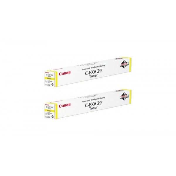 Pachet Cartuse Toner Original Canon 2x C-EXV29Y Galben 54000 pagini si stick USB