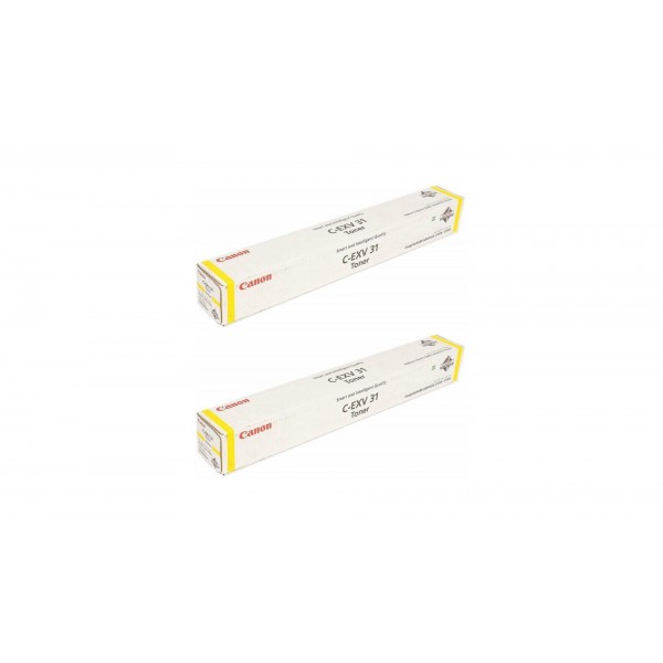 Pachet Cartuse Toner Original Canon 2x C-EXV31Y Galben 104000 pagini si stick USB