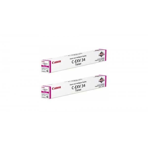 Pachet Cartuse Toner Original Canon 2x C-EXV34M Magenta 38000 pagini si stick USB