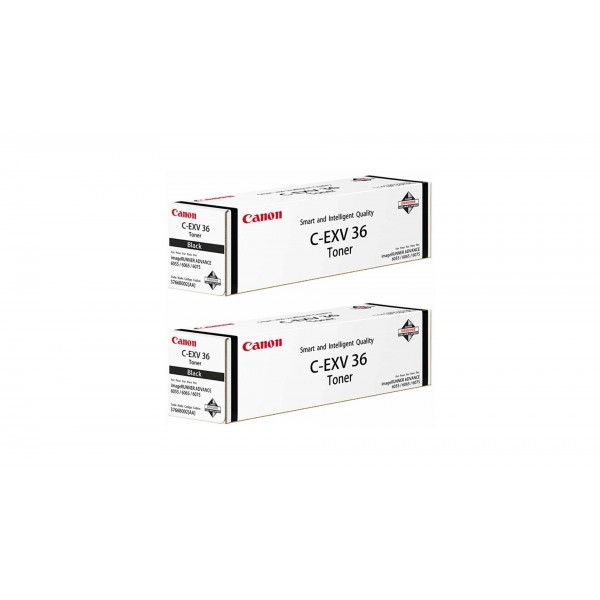 Pachet Cartuse Toner Original Canon 2x C-EXV36B Negru 112000 pagini si stick USB