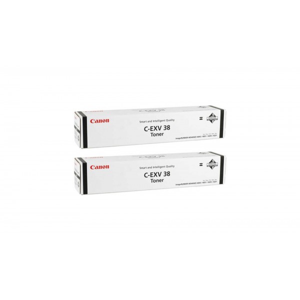 Pachet Cartuse Toner Original Canon 2x C-EXV38B Negru 68400 pagini si stick USB
