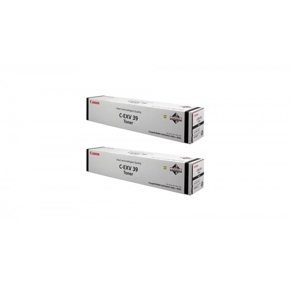 Pachet Cartuse Toner Original Canon 2x C-EXV39B Negru 60400 pagini si stick USB