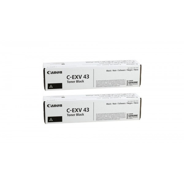 Pachet Cartuse Toner Original Canon 2x C-EXV43B Negru 30400 pagini si stick USB