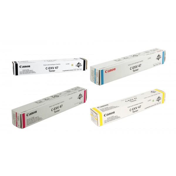 Pachet Cartuse Toner Original Canon 1x C-EXV47B Negru, 1x C-EXV47C Cyan, 1x C-EXV47M Magenta, 1x C-EXV47Y Galben, 83500 pagini si stick USB