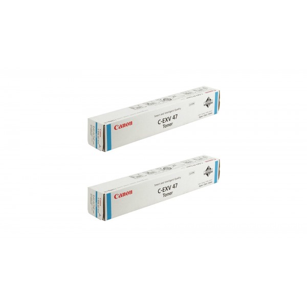 Pachet Cartuse Toner Original Canon 2x C-EXV47C Cyan 43000 pagini si stick USB