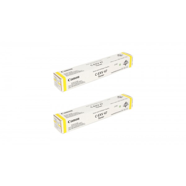 Pachet Cartuse Toner Original Canon 2x C-EXV47Y Galben 43000 pagini si stick USB