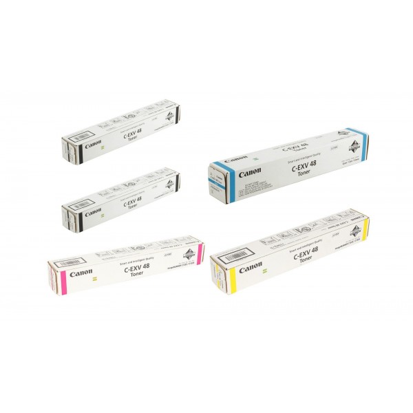 Pachet Cartuse Toner Original Canon 2x C-EXV48B Negru, 1x C-EXV48C Cyan, 1x C-EXV48M Magenta, 1x C-EXV48Y Galben, 67500 pagini si stick USB