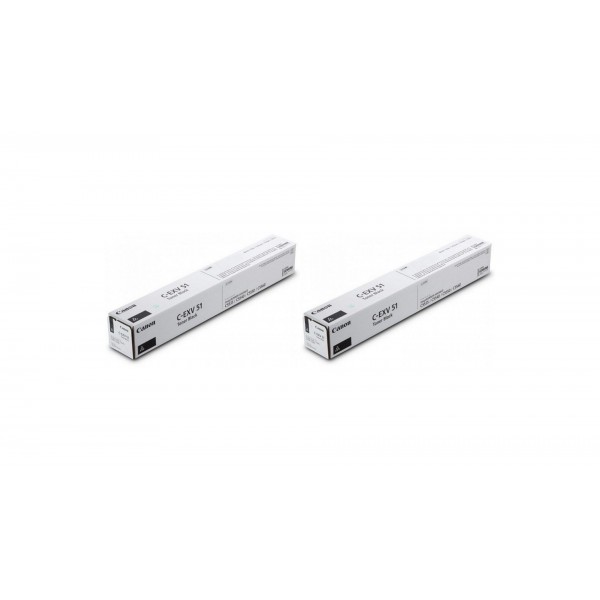 Pachet Cartuse Toner Original Canon 2x C-EXV51B Negru 138000 pagini si stick USB