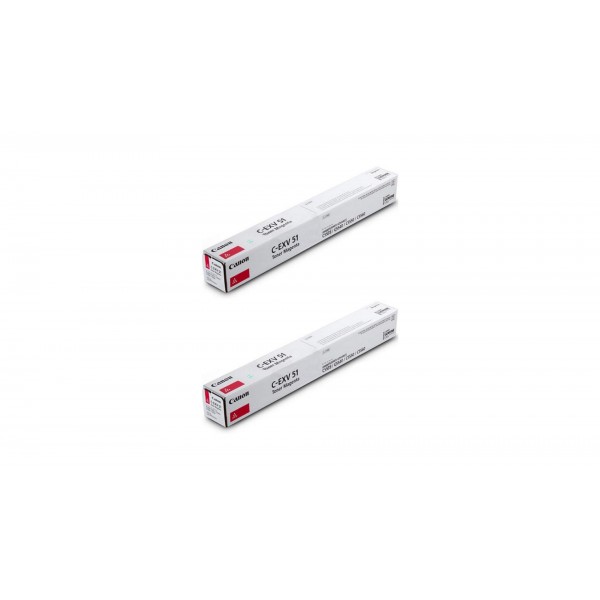 Pachet Cartuse Toner Original Canon 2x C-EXV51M Magenta 120000 pagini si stick USB