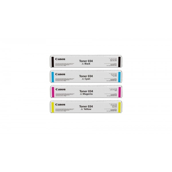 Pachet Cartuse Toner Original Canon 1x 034B Negru, 1x 034C Cyan, 1x 034M Magenta, 1x 034Y Galben, 33900 pagini si stick USB