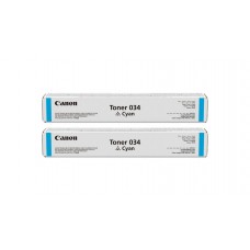 Pachet Cartuse Toner Original Canon 2x 034C Cyan 14600 pagini si stick USB