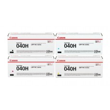 Pachet Cartuse Toner Original Canon 1x CRG-040HB Negru, 1x CRG-040HC Cyan, 1x CRG-040HM Magenta, 1x CRG-040HY Galben, 42500 pagini si stick USB