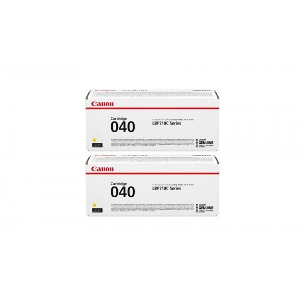 Pachet Cartuse Toner Original Canon 2x CRG-040Y Galben 10800 pagini si stick USB