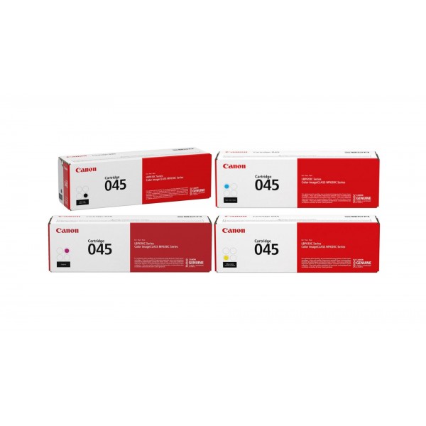 Pachet Cartuse Toner Original Canon 1x CRG-045B Negru, 1x CRG-045C Cyan, 1x CRG-045M Magenta, 1x CRG-045Y Galben, 5300 pagini si stick USB